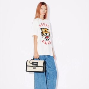BNWT Women White “Lucky Tiger”Oversized T-Shirt
